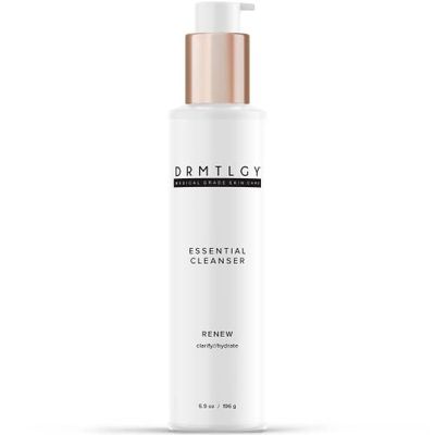 DRMTLGY Essential Facial Cleanser - Gentle Face Cleanser and Face Wash for Women and Men with Anti-Aging Peptides &amp; Hyaluronic Acid. 6.9 fl oz