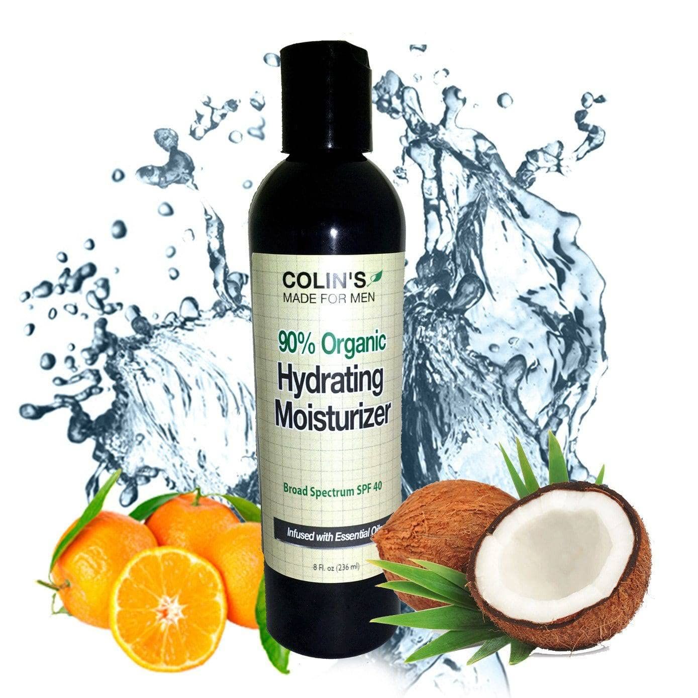 Glimmer Goddes - Colin&#39;s Made for Men Organic Daily Moisturizer with SPF 40, 8 oz - Hydrating and Protective Skincare