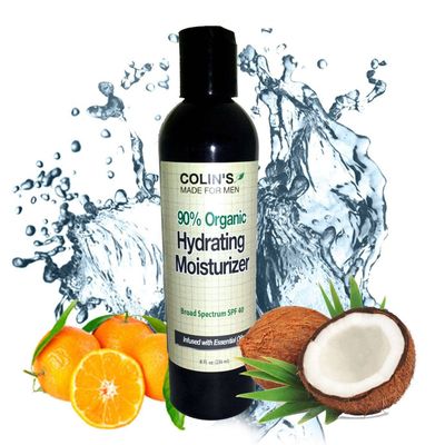 Glimmer Goddes - Colin&#39;s Made for Men Organic Daily Moisturizer with SPF 40, 8 oz - Hydrating and Protective Skincare
