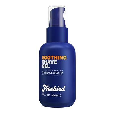 Freebird Shave Gel for Men - 60mL Ultra Smooth, Sensitive Skin Formula Ideal for Precision Shaving, Non-Foaming, Hydrating with Aloe Vera, Enhanced Glide, Travel Size, Compatible with All Razor Types