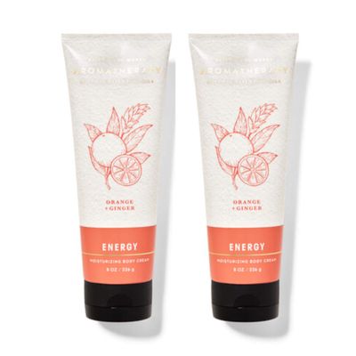 Bath &amp; Body Works Aromatherapy Energy Orange Ginger Body Cream 8.0 oz, 226g (2 Pack)