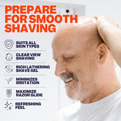 Freebird Shave Gel for Men - 60mL Ultra Smooth, Sensitive Skin Formula Ideal for Precision Shaving, Non-Foaming, Hydrating with Aloe Vera, Enhanced Glide, Travel Size, Compatible with All Razor Types