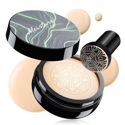 Air Cushion CC Cream Mushroom Head Foundation - Moisturizing BB Cream Foundation, Long-Lasting Waterproof New Mushroom Head Air Cushion CC Cream Concealer for Even Skin Tone (Ivory, 1 PCS)