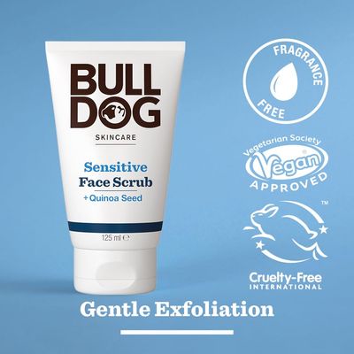 BULLDOG SKINCARE - Sensitive Face Scrub For Men Exfoliating Quinoa Seed Scrub 125 ml