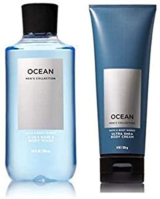 Bath &amp; Body Works Men&#39;s Collection Ultra Shea Body Cream &amp; 2 in 1 Hair and Body Wash OCEAN.