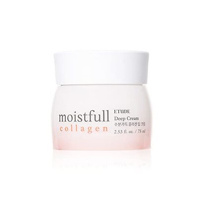 ETUDE Moistfull Collagen Deep Cream 75ml (21AD) | Facial Moisturizing Skin Care Cream | Super Collagen for Healthy Skin, Korean Skin Care, Kbeauty, Perfect for Gift