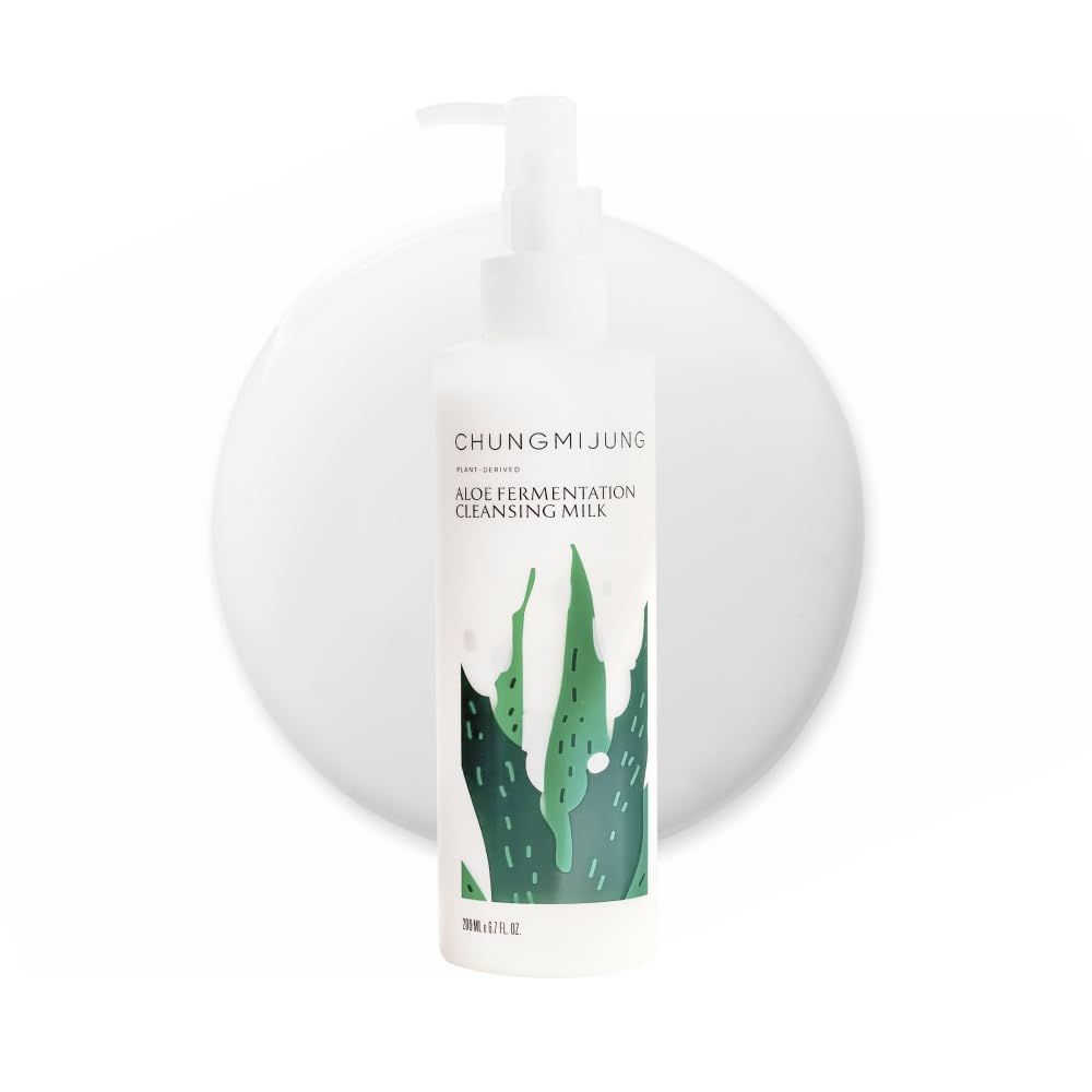 CHUNGMIJUNG Aloe Fermentation Cleansng Milk, Gentle Cleanser for Face, Moisturizing, Soothing, Aloe Barbadensis Leaf Extract, All Skin Types, Korean Skin Care 6.76 fl.oz. / 200ml