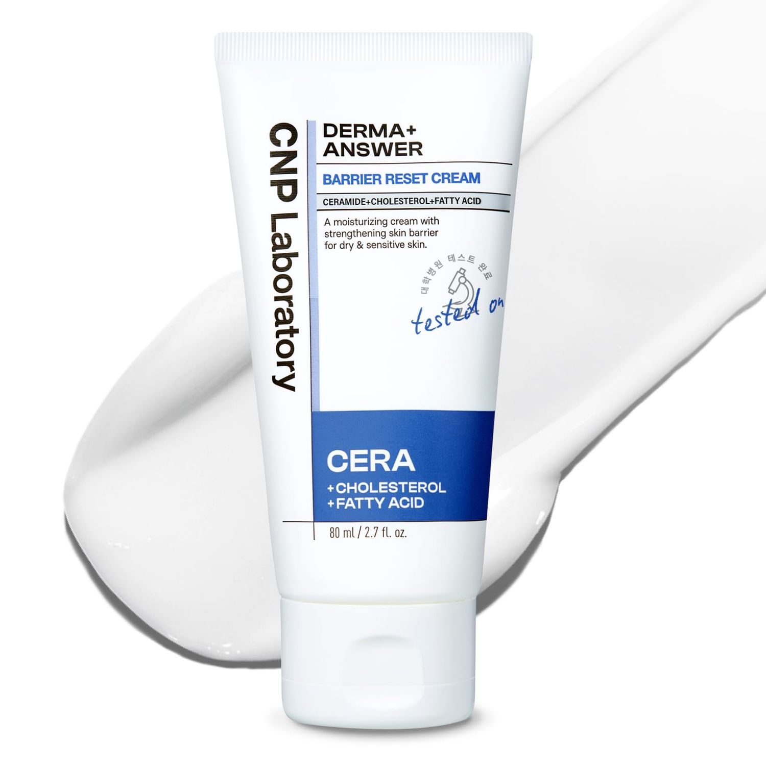 CNP Barrier Reset Cream - Deep Hydration, Strengthen Skin Barrier, Ceramide, Suitable for Dry, Sensitive Skin, Korean Skin Care, 2.7 fl. oz.