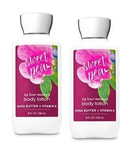 Bath and Body Works 2 Pack Sweet Pea Super Smooth Body Lotion 8 Oz