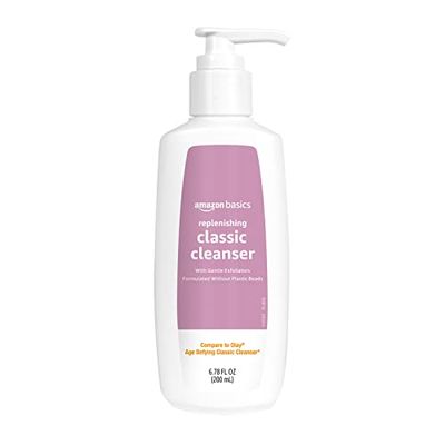 Amazon Basics Replenishing Cleanser Exfoliating Face Wash, Unscented, 6.78 fl oz (Pack of 1)