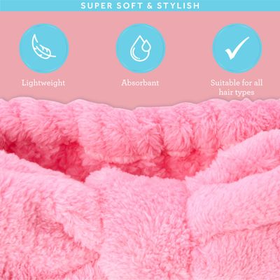 Bliss Women's 2 Pack Microfiber Towel Headband - Spa Headband for Washing Face, Skin Care, Makeup, and Messy Hair Wrap - Preppy Stuff Shower Hair Accessories for Women