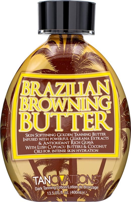 Ed Hardy Brazilian Browning Butter Dark Tanning Lotion - Skin Softening Golden Tanning Butter with Cupuacu Butters &amp; Coconut Oils for Intense Skin Hydration 13.5 oz.
