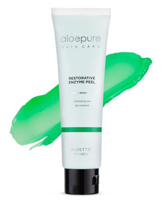 Aloette Face Peel Gel, Restorative Enzyme Peel (2 Oz) - Face Peeling Exfoliating Gel for Hydrated Skin - Aloe Vera Facial Peel &amp; Deep Cleansing Face Mask For All Skin Types - Glycolic Acid Alternative