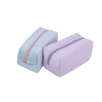 ccHuDE Plush Makeup Bag Cute Cosmetic Bag Solid Color Travel Toiletry Bag Small Skin Care Pouch Fuzzy Makeup Zipper Bag White