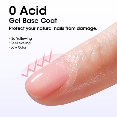 Gellen 100ml Gel Base Coat, Gel Polish Base Coat Soak Off U V Light Cured High Capacity Base Coat Gel Nail Polish, Gel X Nail Base Coat Gel Polish for Salon