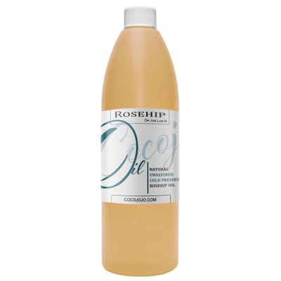 cocojojo Rosehip Oil for Face, Rose Oil for Face, Rose Hip Oil for Face, Rosehip Oil, Pure Unrefined Cold Pressed All Natural for Hair Skin Face Body Nails - 16 Oz