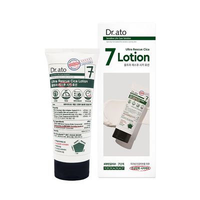 Dr.ato Ultra Rescue Cica Lotion for Body &amp; Face Ceramide Extracts, Deep Moisturizing, Acid Balanced, Vegan, Korean Skincare (5.4 Fl Oz)