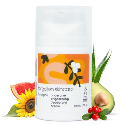 Forgotten Skincare The Original Underarm Brightening Deodorant Cream For Dark Underarms Treatment, Body Odor Eliminator For Women &amp; Men, Ingrown Hair Treatment, Vitamin C &amp; Salicylic Acid