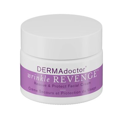 DERMAdoctor Wrinkle Revenge Dermatologist Formulated Anti Wrinkle Face Cream, Day and Night Moisturizer with Squalane and Peptides - 1.7 oz