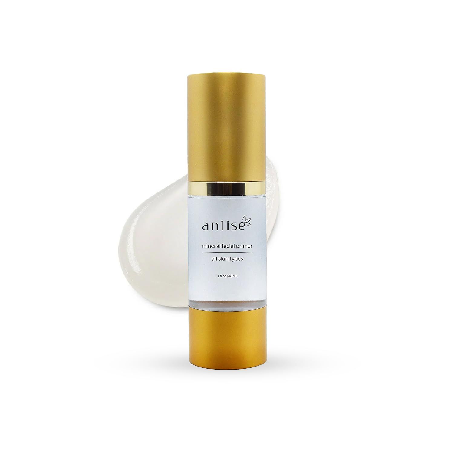 Aniise Mineral Makeup Facial Foundation Primer - Nourishing, Long-lasting, and Lightweight - Paraben Free, Cruelty-Free - Suitable for All Skin Types - 1 Fl oz (30 ml)