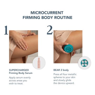 FOREO Bear 2 Body Advanced Microcurrent Body Sculpting Machine - Cellulite Massager &amp; Lymphatic Drainage - Firm &amp; Contour - Body Massager - Increases Absorption of Skin Care Products - Evergreen
