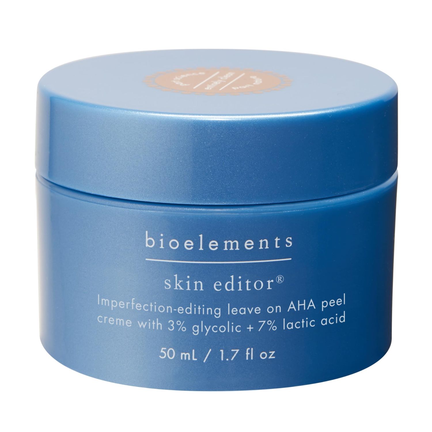 Bioelements Skin Editor - 1.7 fl oz - Leave-On AHA Chemical Face Peel Cream for All Skin Types - With 3% Glycolic Acid &amp; 7% Lactic Acid - Vegan, Gluten Free - Never Tested on Animals