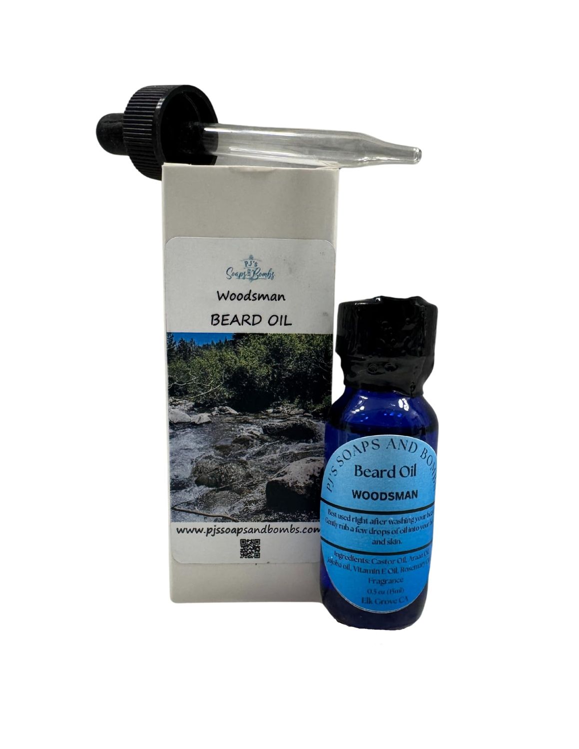 Artisan Crafted Beard Oil, Woodsman Scent, Outdoorsy Fragrance, Nourishing and Softening with Jojoba and Argan Oil, Reduce Skin Itchiness