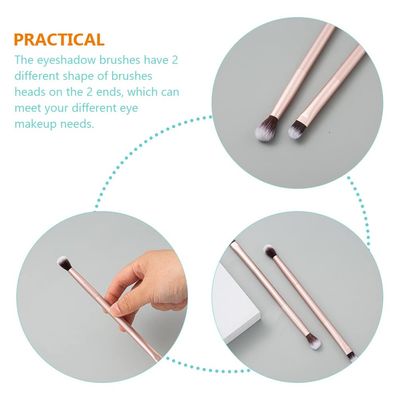 FRCOLOR 24Pcs Double Ended Eyeshadow Brush Set - Professional Makeup Brushes for Blending, Application &amp; Detailing, Ideal for All Skin Types, Versatile for Eye Makeup