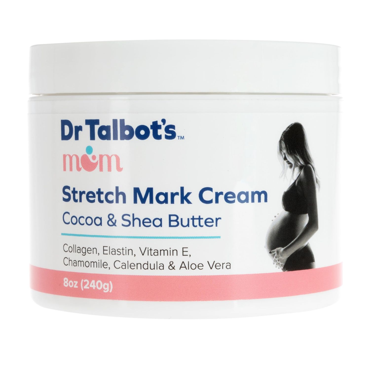 Dr Talbots Mom Stretch Mark Cream, Collagen, Elastin, Cocoa Butter, Shea Butter, Vitamin E, Chamomile, Calendula and Aloe Vera for Stretchmarks, Paraben and Phthalate Free, Safe for Pregnancy