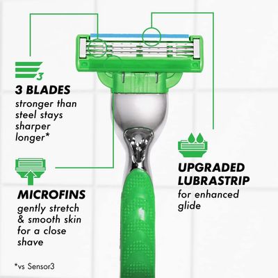Gillette Mach3 Sensitive Mens Razor Blade Refills, 20 Count, Designed for Sensitive Skin