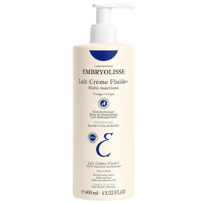 Embryolisse Lait Creme Fluid+ Face &amp; Body Cream. Natural Lightweight Moisturizer for All Skin Types. Hydrating Lotion with Shea Butter &amp; Aloe Vera, 13.52 Fl Oz