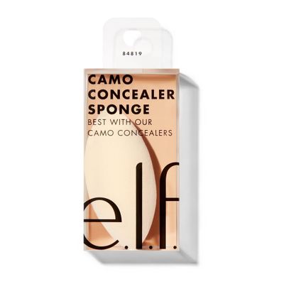 e.l.f. Cosmetics Camo Concealer Sponge, Makeup Sponge With Latex Free Foam &amp; Dual-Pointed Ends For Blending, Vegan &amp; Cruelty-Free, Flesh, 1 Count