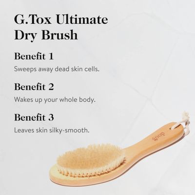 goop Beauty Dry Brush | Exfoliating &amp; Detoxifying for Dry Skin | Wooden Brush with Natural Biodegradable Sisal Fibers | Sweeps Away Dead Skin Cells for Luminous, Smooth Skin | FSC-Certified