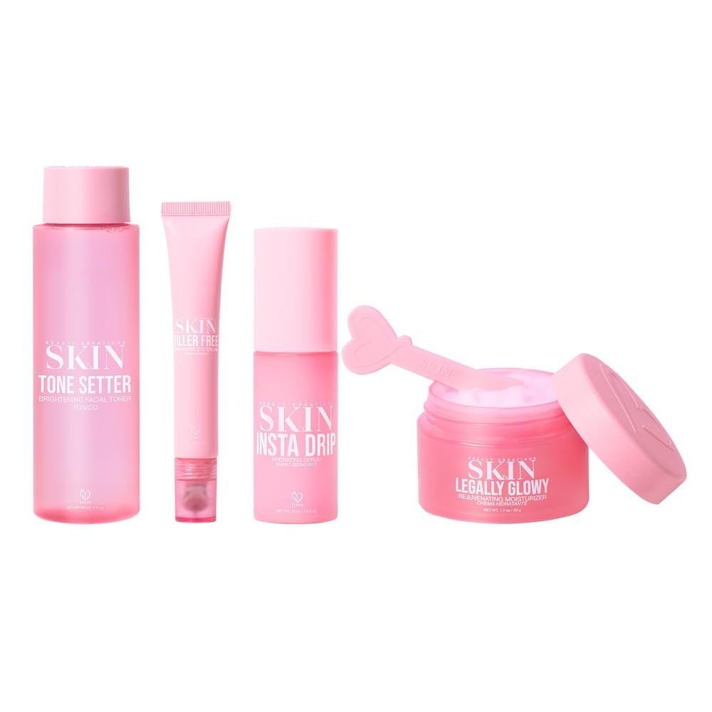 Generic Beauty Creations. | 4 Piece SKIN Care Set + Spatula, Pink