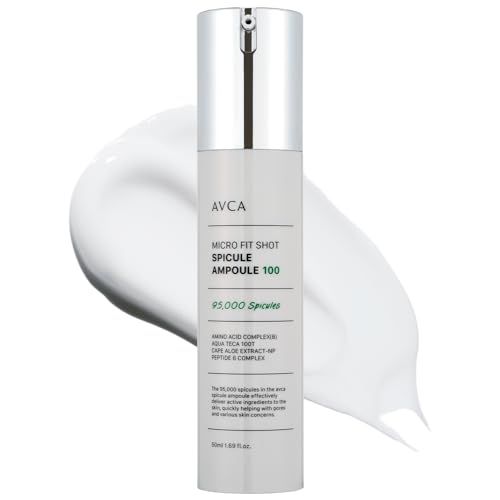 AVCA Micro Fit Shot Spicule 100 Ampoule serum - Korean Skin Care, Hyaluronic Acid, Daily Face Essence for Soft Skin, (50ml/1.69fl.oz.)