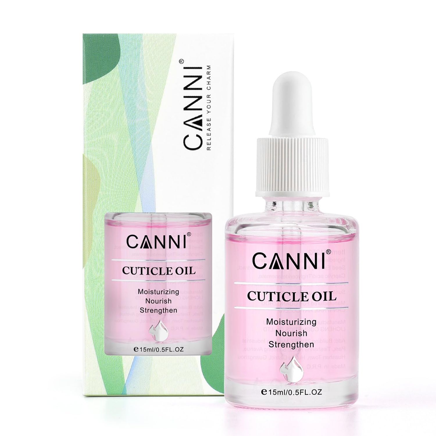 CANNI 15ml Cuticle Oil Nail Oil Cuticle Oil Care for Nail, Moisturizes and Conditions Skin, Stronger Nails Spa and Hand Manicure Essentials for Repaired Thin Nails DIY Home Nail for Women