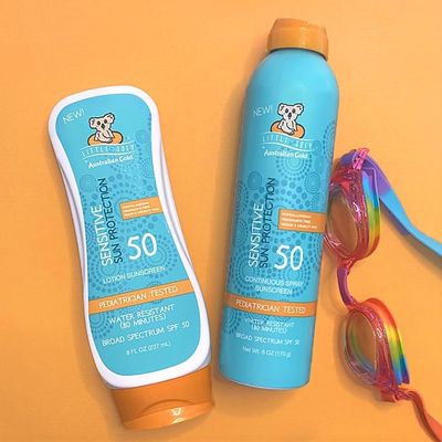 Australian Gold Little Joey Sunscreen Lotion SPF 50, 8 Ounce | Hypoallergenic &amp; Fragrance Free | Broad Spectrum | Water Resistant | Vegan | Pediatrician Tested