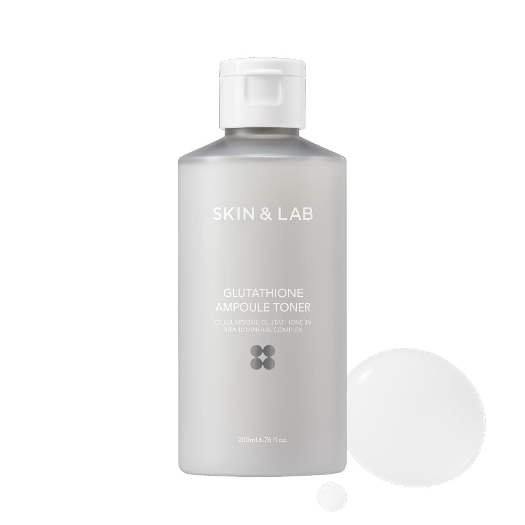 [Skin&amp;LAB] Glutathione Ampoule Toner 6.76 fl oz, Improve Dart Spot, Hyperpigmented, Skin Clarity, Korean Toner for Sensitive Skin
