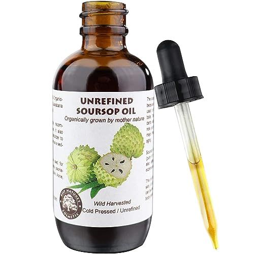 Best Nature&#39;s Cosmetics Virgin Soursop Graviola Guanabana Oil (Organic, Undiluted, Unrefined) 2oz / 60 ml - Natural Moisturizer for Dry and Damaged Skin.
