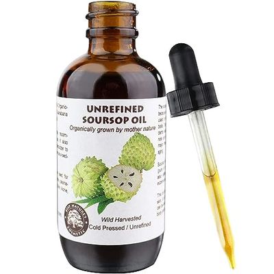 Best Nature&#39;s Cosmetics Virgin Soursop Graviola Guanabana Oil (Organic, Undiluted, Unrefined) 2oz / 60 ml - Natural Moisturizer for Dry and Damaged Skin.