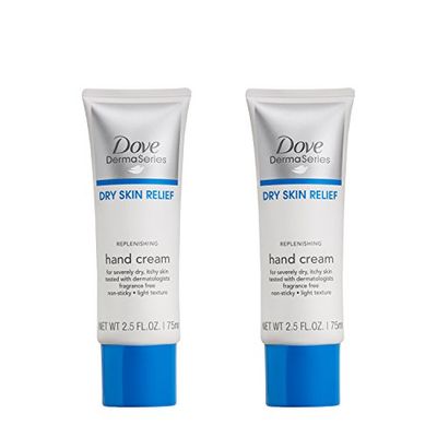 Dove Dermaseries Fragrance-Free Hand Cream for Dry Skin, 2.5 Ounce