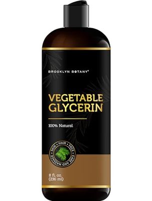 Brooklyn Botany Vegetable Glycerin - 8 fl oz, Pure Vegetable Glycerin Body Oil, Hair Oil, Skin Moisturizer, Carrier Oil for Essential Oils, Homemade Blends and Massage Oil