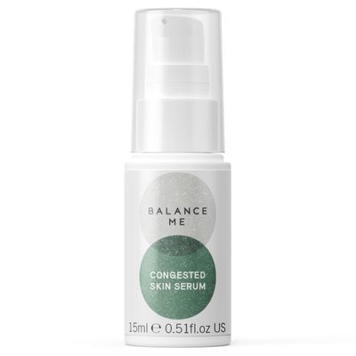 Balance Me Congested Skin Serum 0.5 fl oz, Acne &amp; Spot Gel for All Skin Types, Targets Blemishes, Reduces Redness, Calms &amp; Clears Skin, Vegan, Natural