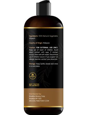 Brooklyn Botany Vegetable Glycerin - 8 fl oz, Pure Vegetable Glycerin Body Oil, Hair Oil, Skin Moisturizer, Carrier Oil for Essential Oils, Homemade Blends and Massage Oil