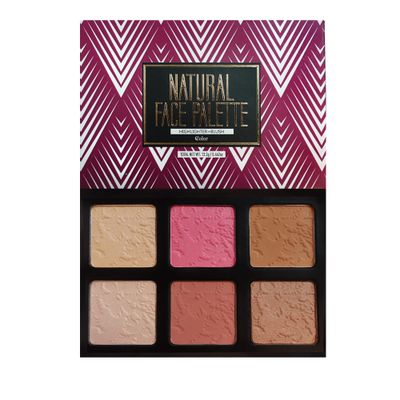 Ccolor Cosmetics - Natural Face Palette in Glow, Make Up Set Highlighter Palette &amp; Blush Palette, Bronzer Palette Contour Kit With Shimmer &amp; Matte Shades for a Natural Look, Paraben-Free Make Up Kits