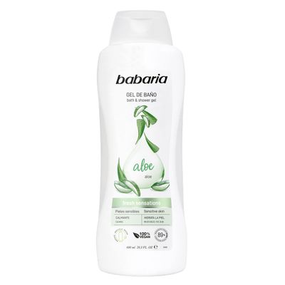 Babaria Aloe Vera Body Wash - Gives Calming and Fresh Sensation - Provides Soothing and Regenerating Properties - Contains Natural Ingredients - Suitable for All Skin Types - 20.3 oz