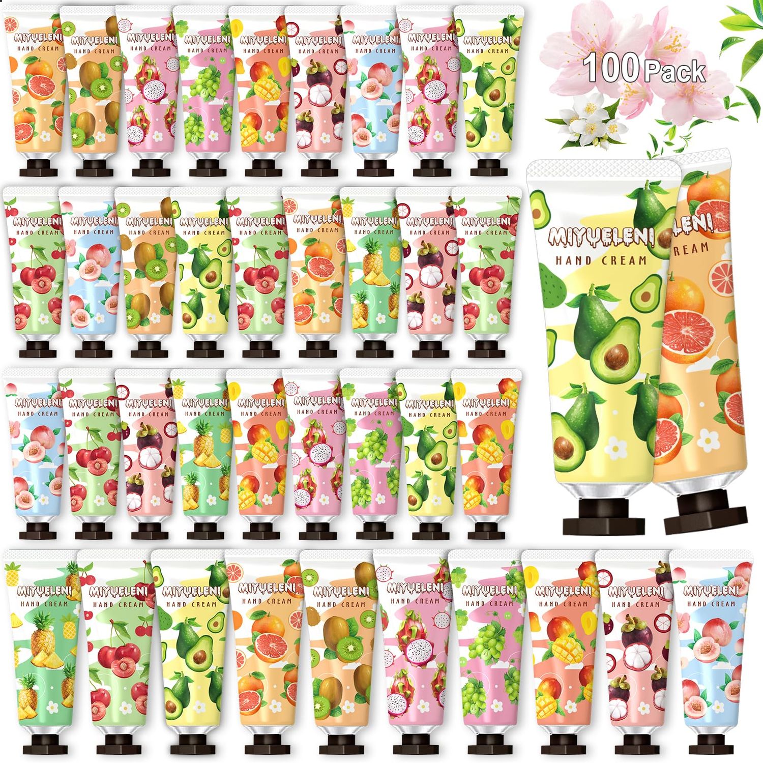 100 Pack Hand Cream Gifts Set - Hand Lotion Travel Size, Mini Hand Lotion Bulk Gift Set, Mini Hand Cream for Dry Cracked Hands, Hand Cream Bulk, Natural Moisturizing Hand Cream For Dry Hands