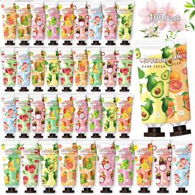 100 Pack Hand Cream Gifts Set - Hand Lotion Travel Size, Mini Hand Lotion Bulk Gift Set, Mini Hand Cream for Dry Cracked Hands, Hand Cream Bulk, Natural Moisturizing Hand Cream For Dry Hands