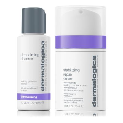 Dermalogica Skin Repair Duo, Facial Cleanser and Moisturizer Set for Sensitive SKin - Soothes and Calms Sensitized Skin