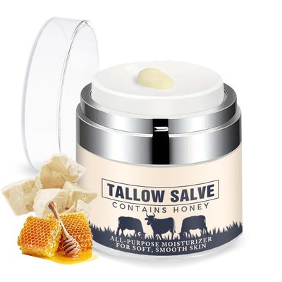Danliss Tallow and Honey Balm Beef Tallow for Skin 1.7 oz - Moisturizing, Renewing,Body Cream for Skin Care - Organic Body Butter with Infused Olive Oil with Vitamins A,K,D,E Whipped Tallow Balm